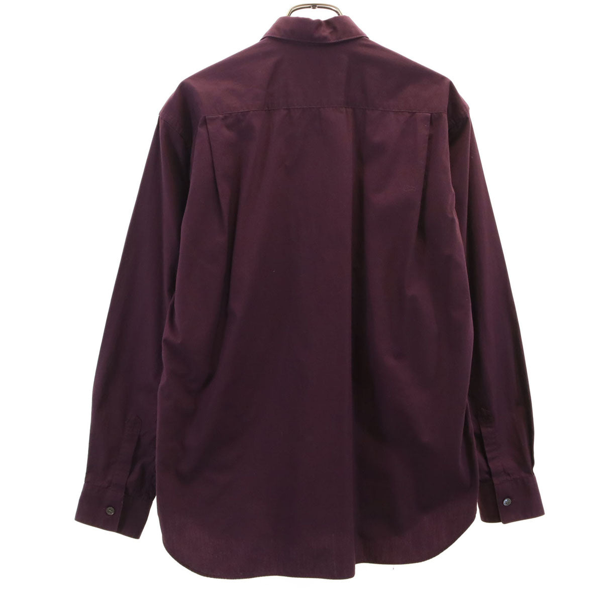 COMME des GARCONS SHIRT コムデギャルソンシャツ フランス製 長袖 コットンシャツ XS ワインレッド メンズ