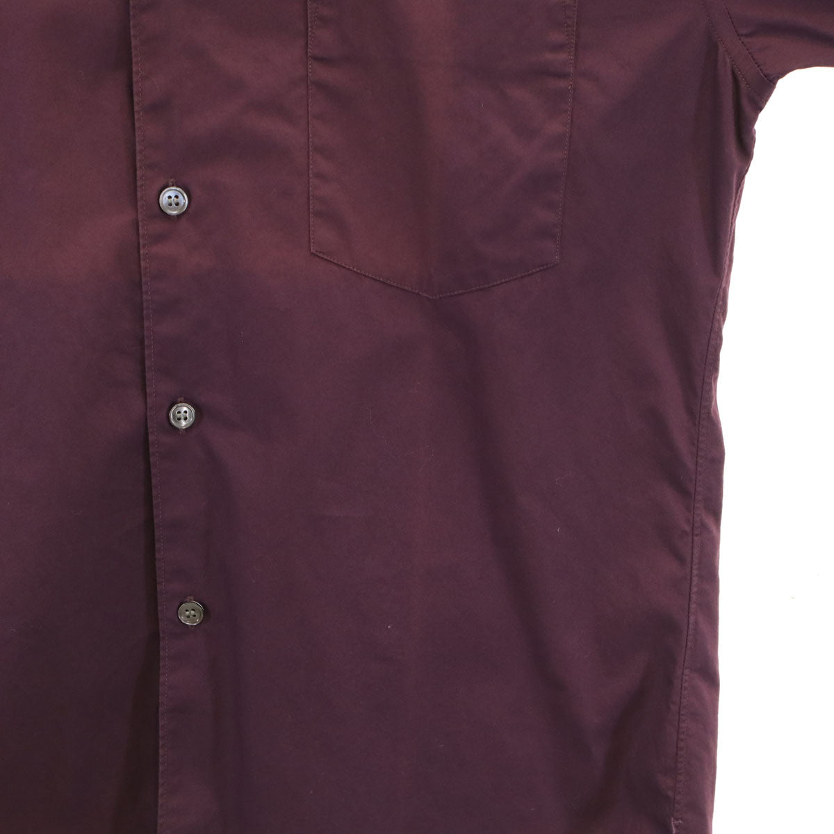 COMME des GARCONS SHIRT コムデギャルソンシャツ フランス製 長袖 コットンシャツ XS ワインレッド メンズ