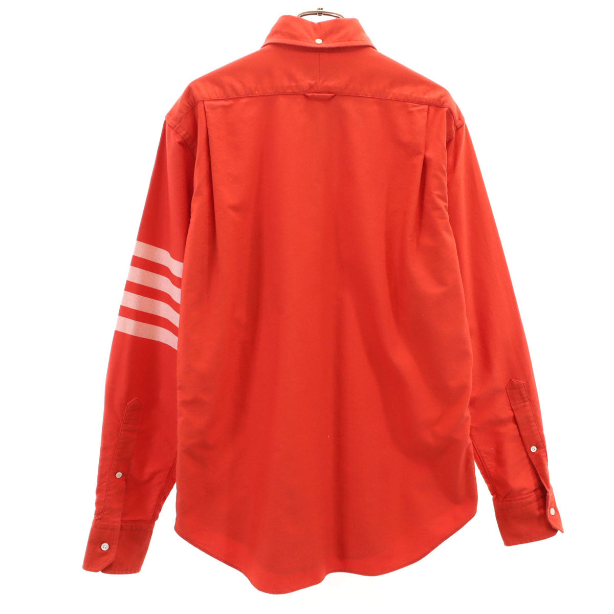 THOM BROWNE トムブラウン USA製 長袖 ボタンダウンシャツ 2 レッド メンズ