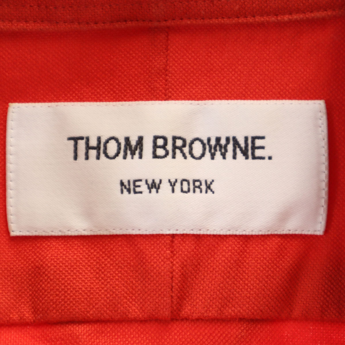 THOM BROWNE トムブラウン USA製 長袖 ボタンダウンシャツ 2 レッド メンズ