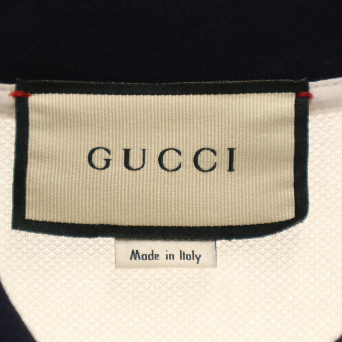 GUCCI グッチ イタリア製 長袖 ポロシャツ S ホワイト メンズ