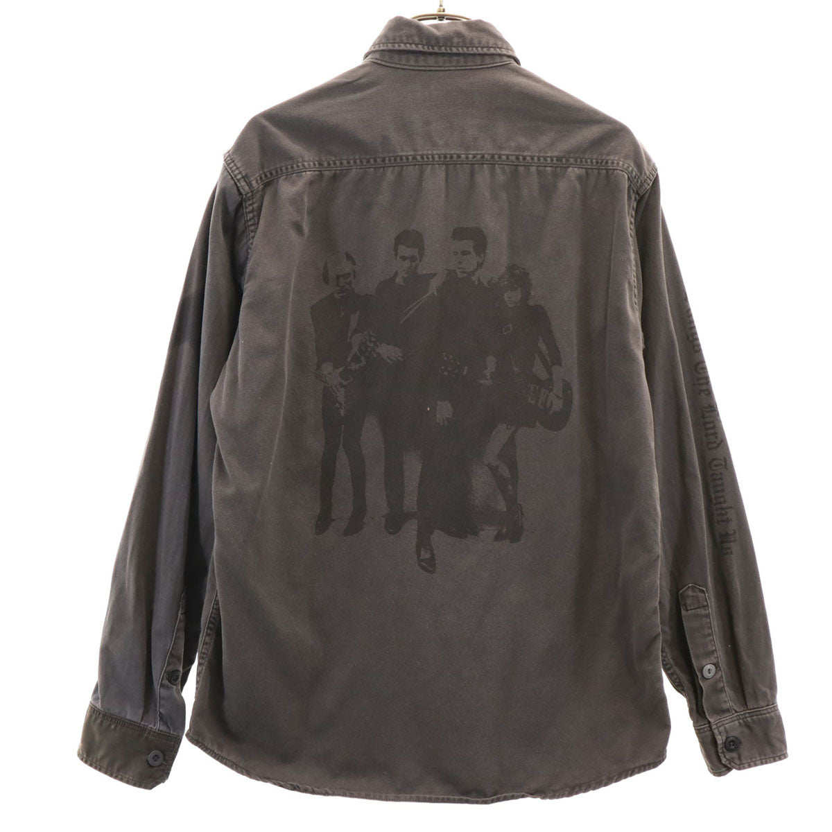 HYSTERIC GLAMOUR ヒステリックグラマー THE CRAMPS ザ クランプス コラボ 日本製 長袖 シャツ M チャコールグレー メンズ