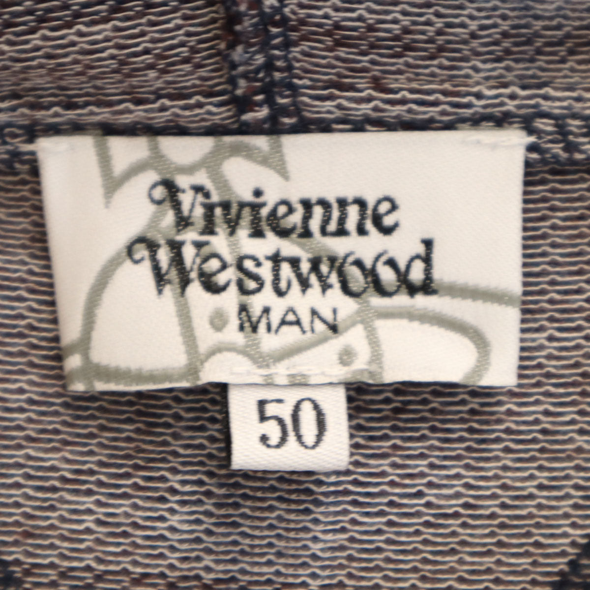 Vivienne WestwoodMAN ヴィヴィアンウエストウッドマン 日本製 チェック柄 長袖 ライダース ジップパーカー 50 ネイビー メンズ