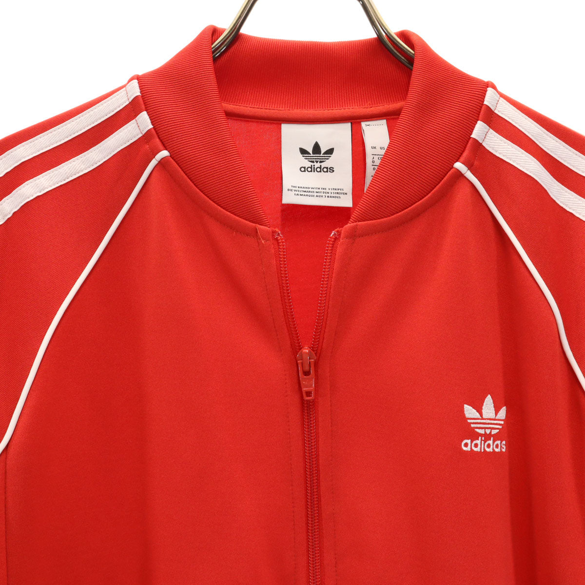 美品 adidas Originals アディダスオリジナルス トレフォイルロゴ スーパースター トラックジャケット 上下 セットアップ O レッド ジャージ メンズ