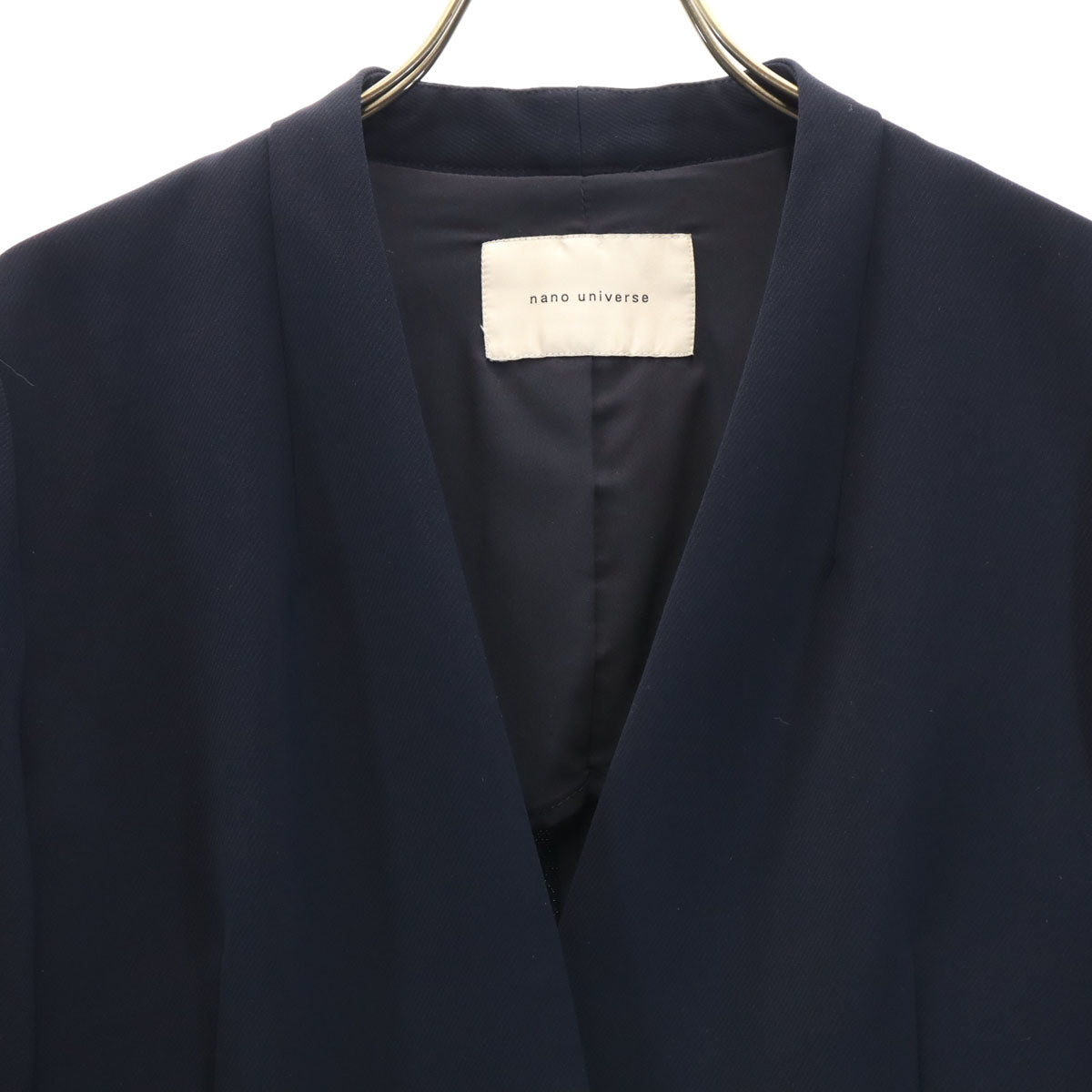 nano universe ナノユニバース パンツスーツ 上下 セットアップ S/M ネイビー レディース