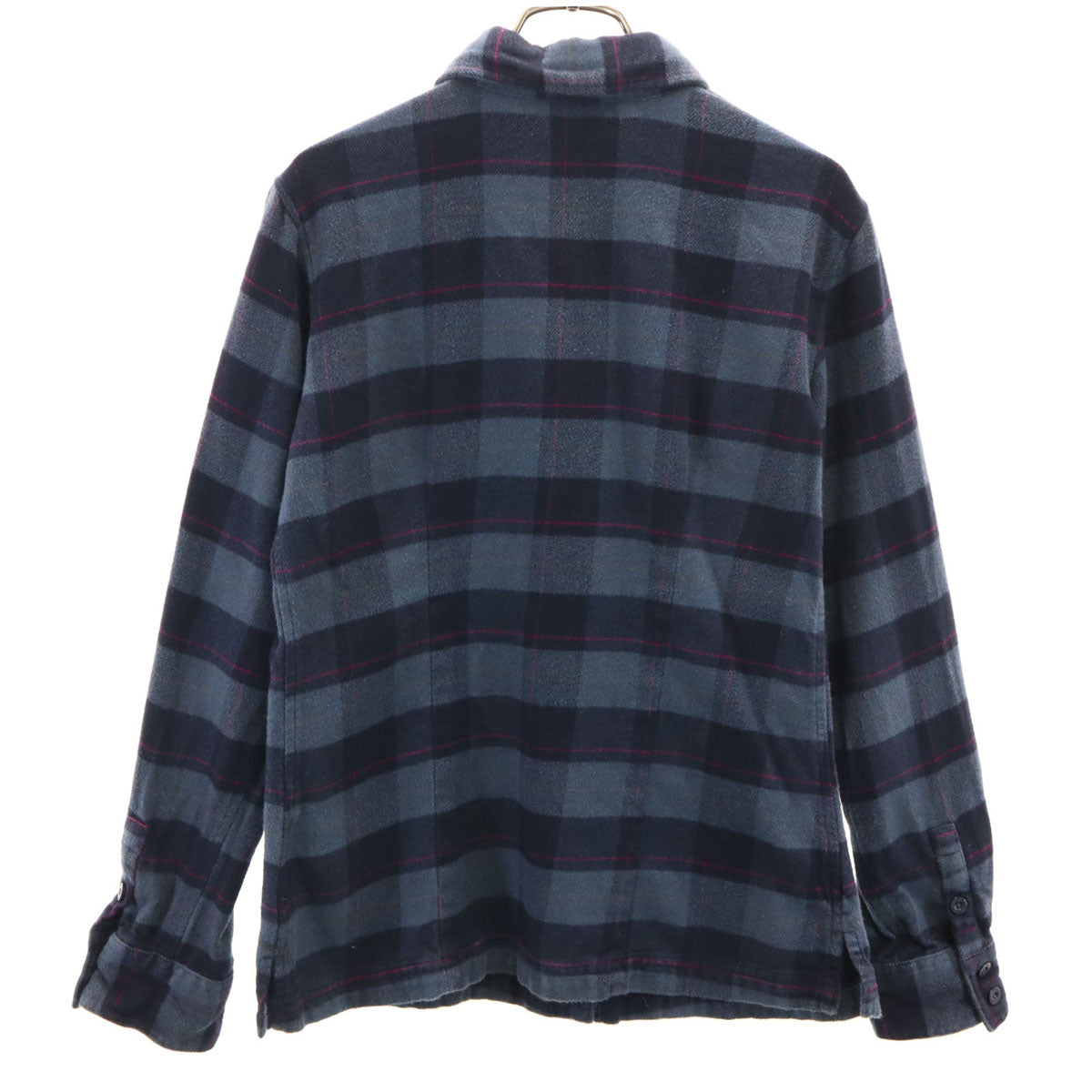 patagonia パタゴニア チェック柄 長袖 ネルシャツ 4 ネイビー 53915FA17 アウトドア レディース