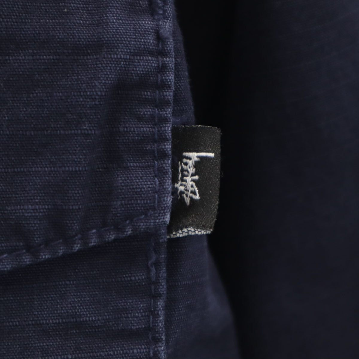 STUSSY ステューシー USA製 長袖 ワークシャツ M ネイビー メンズ