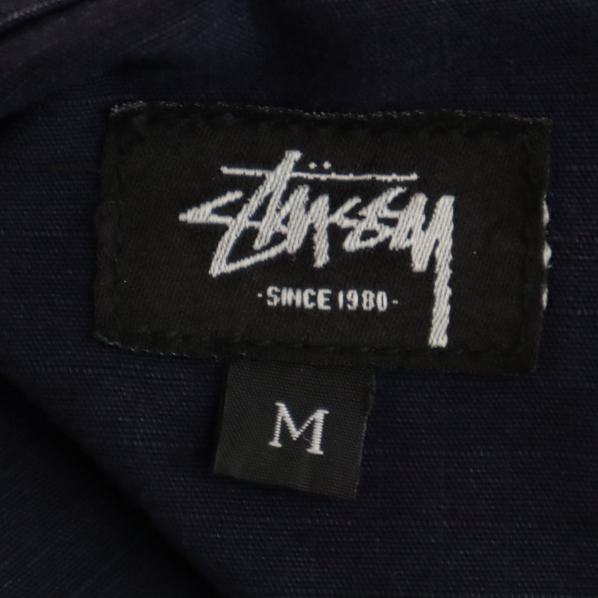 STUSSY ステューシー USA製 長袖 ワークシャツ M ネイビー メンズ