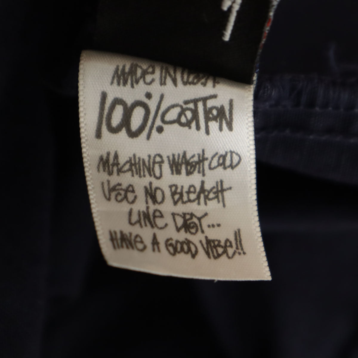 STUSSY ステューシー USA製 長袖 ワークシャツ M ネイビー メンズ