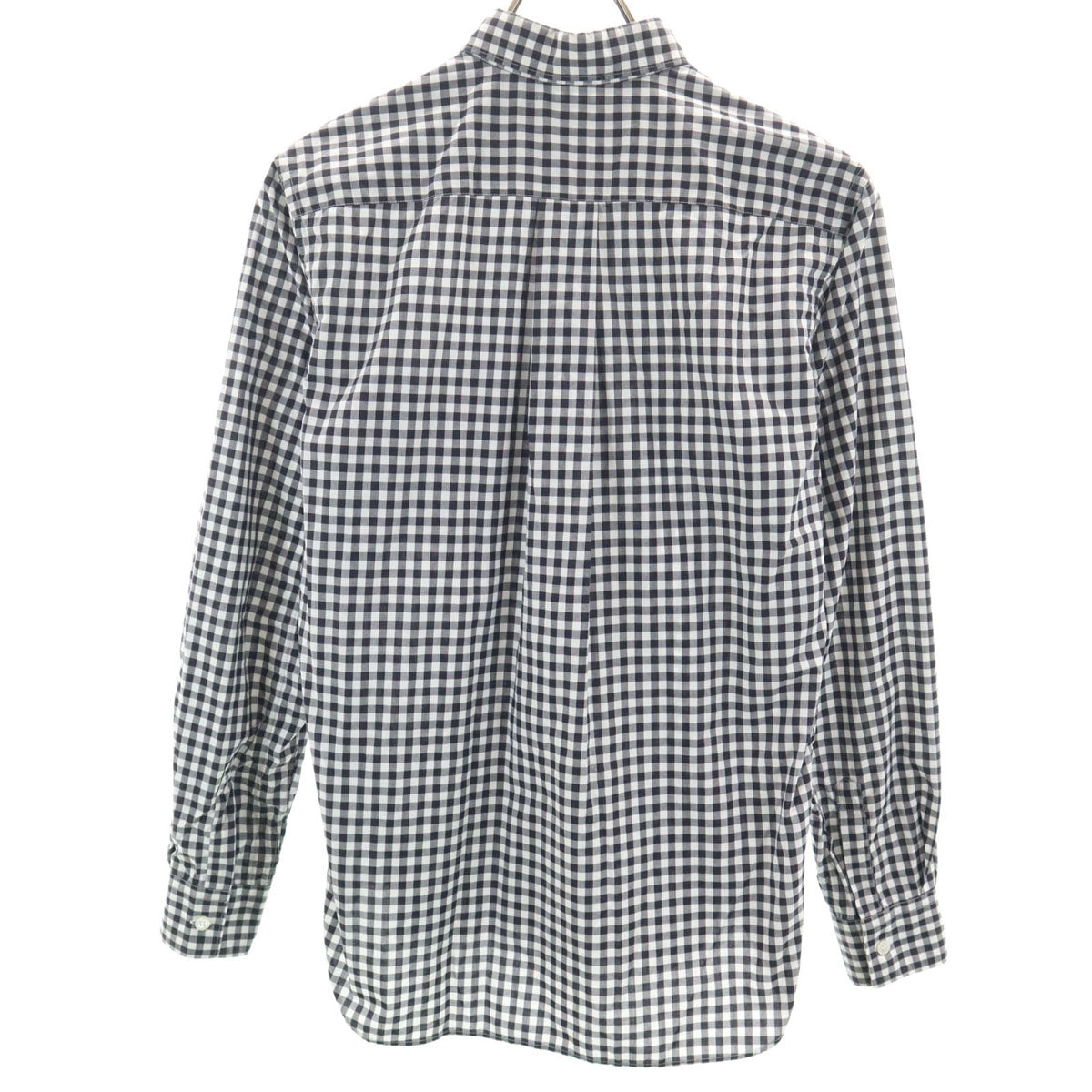 COMME des GARCONS SHIRT コムデギャルソンシャツ フランス製 ギンガムチェック 長袖 ボタンダウンシャツ S ブラック メンズ