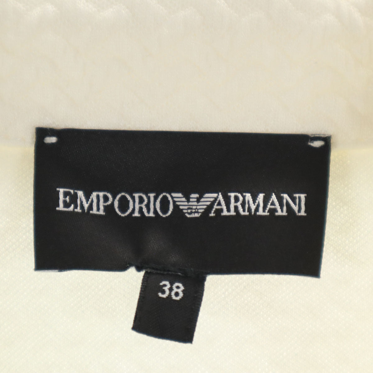 Emporio Armani エンポリオアルマーニ ブルガリア製 テーラードジャケット 38 ホワイト レディース