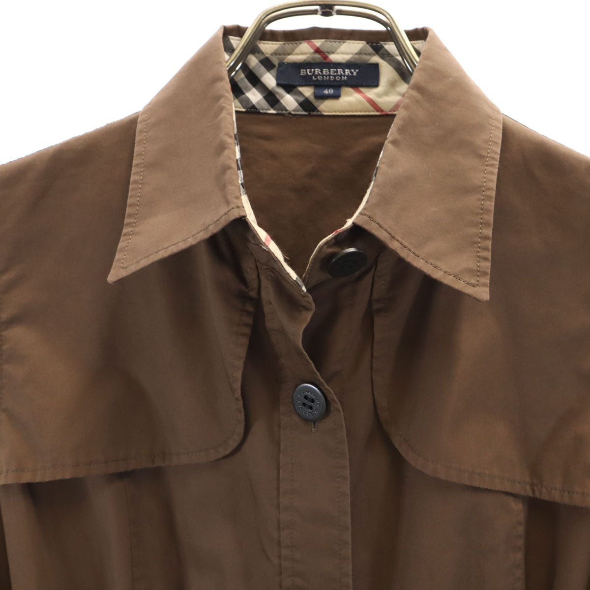 BURBERRY LONDON バーバリーロンドン ノースリーブ ワンピース 40 ブラウン 三陽商会 レディース