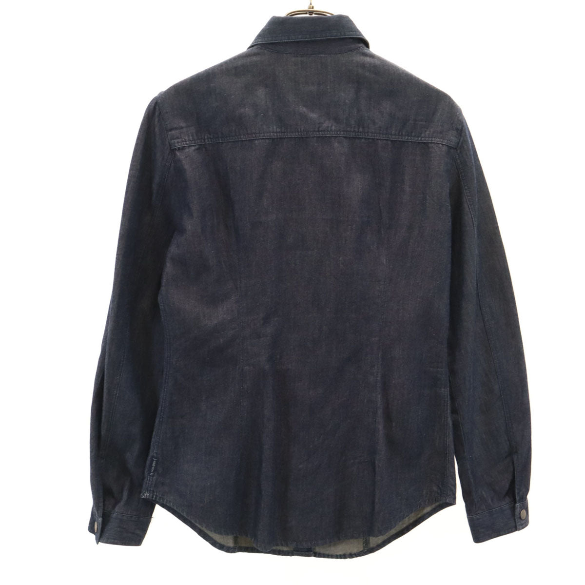 ARMANI JEANS アルマーニジーンズ イタリア製 長袖 シャンブレーシャツ 38 インディゴ レディース