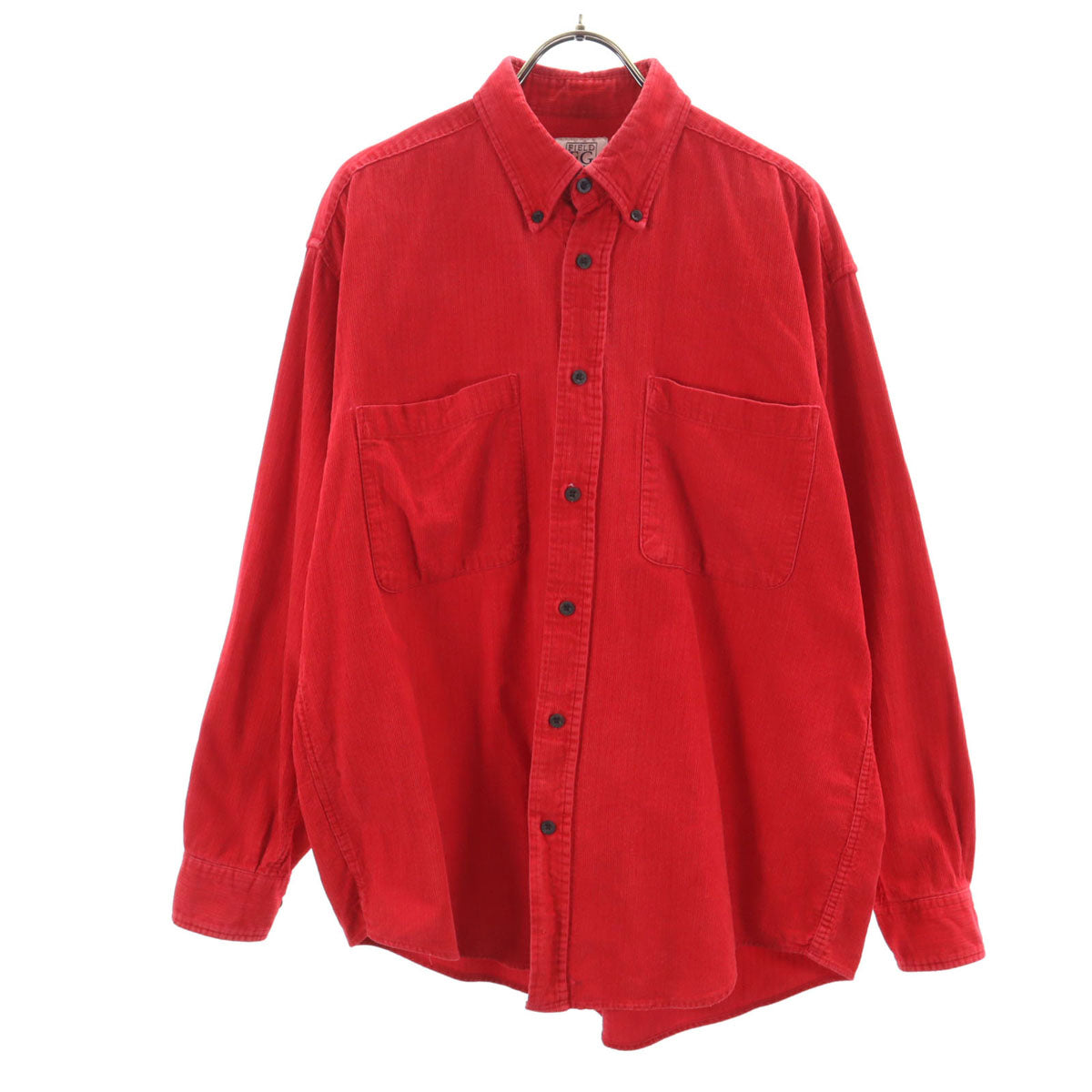 FIELD GEAR フィールドギア オールド 長袖 コーデュロイ ボタンダウンシャツ M レッド メンズ