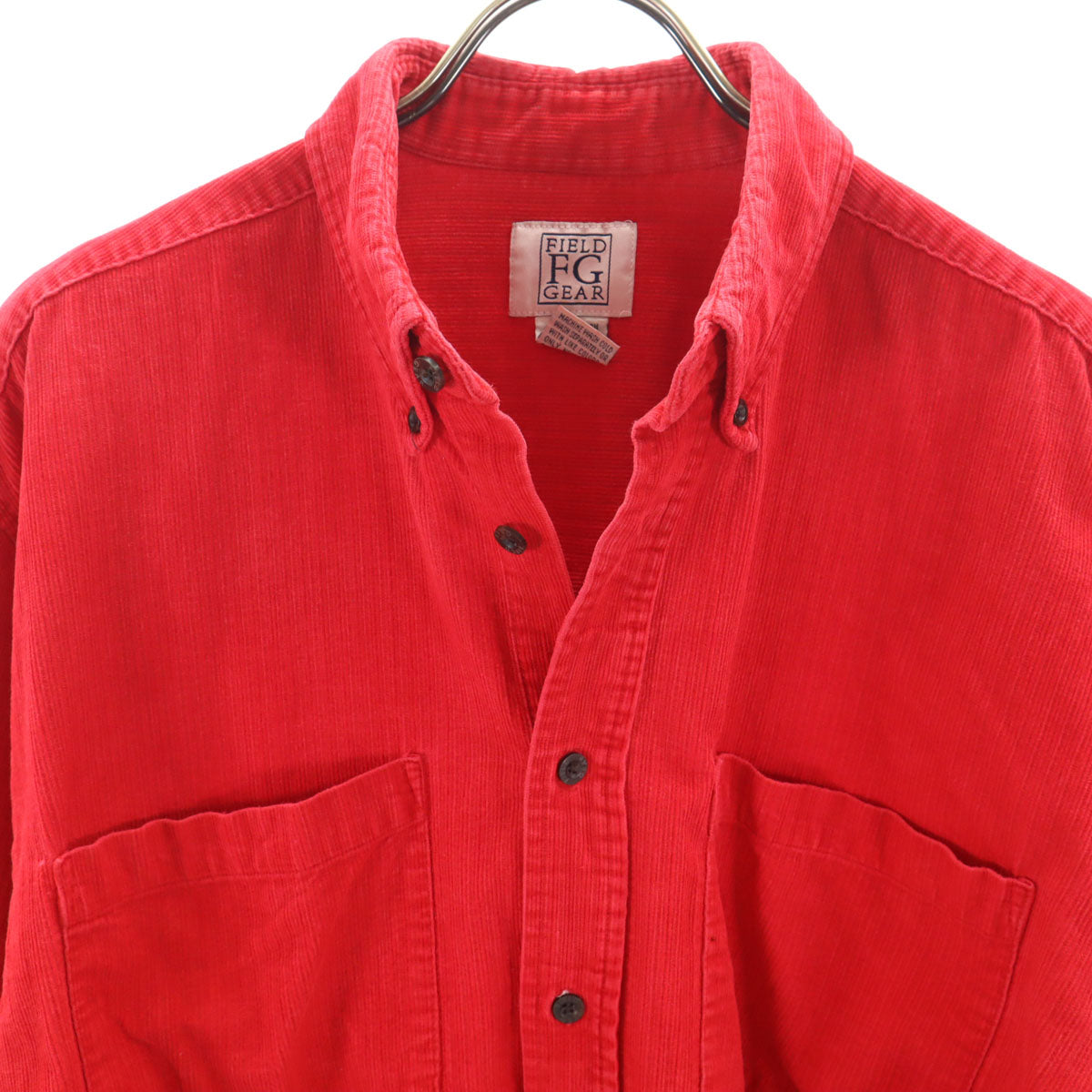 FIELD GEAR フィールドギア オールド 長袖 コーデュロイ ボタンダウンシャツ M レッド メンズ