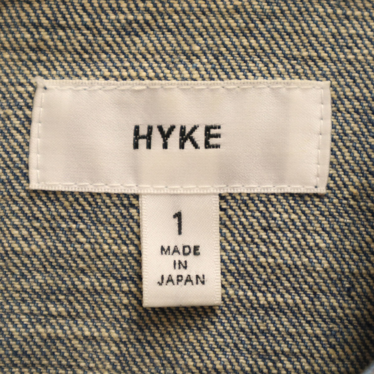 HYKE ハイク 日本製 デニムジャケット 1 ウォッシュブルー ジージャン トラッカー レディース