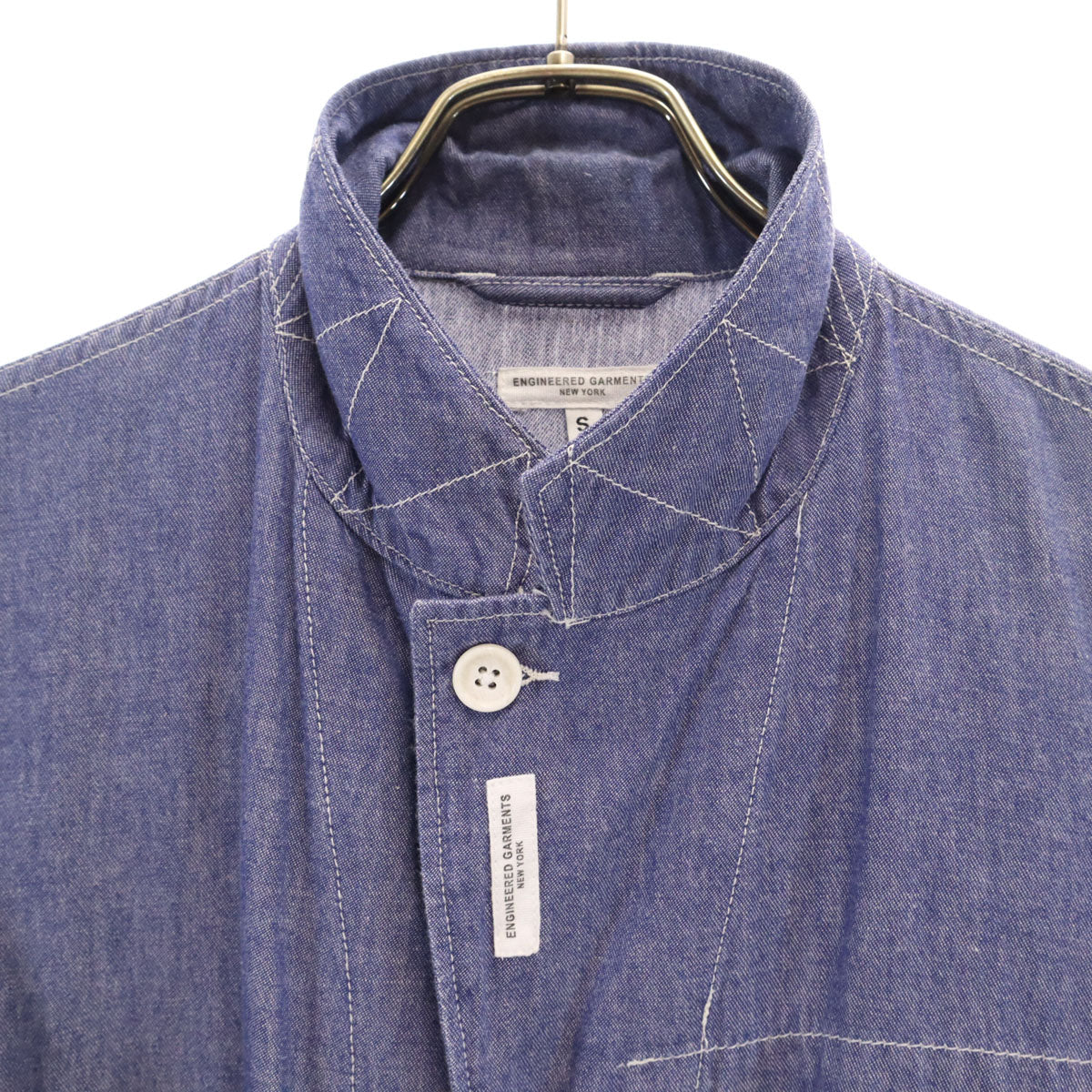 Engineered Garments エンジニアードガーメンツ USA製 シャンブレー カバーオール S 紫紺 メンズ