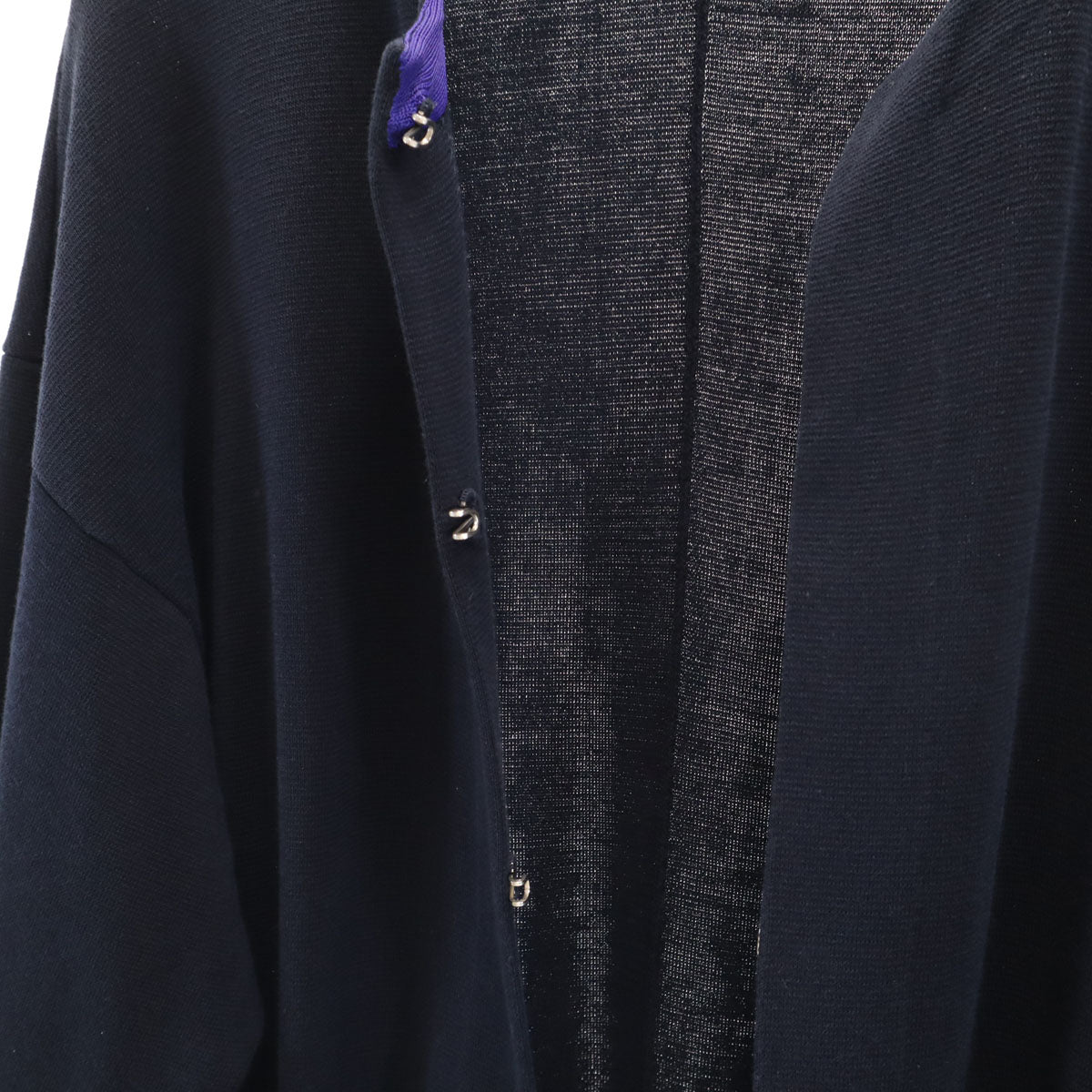 PS Paul Smith ピーエスポールスミス 長袖 ロング ニットカーディガン M ネイビー レディース