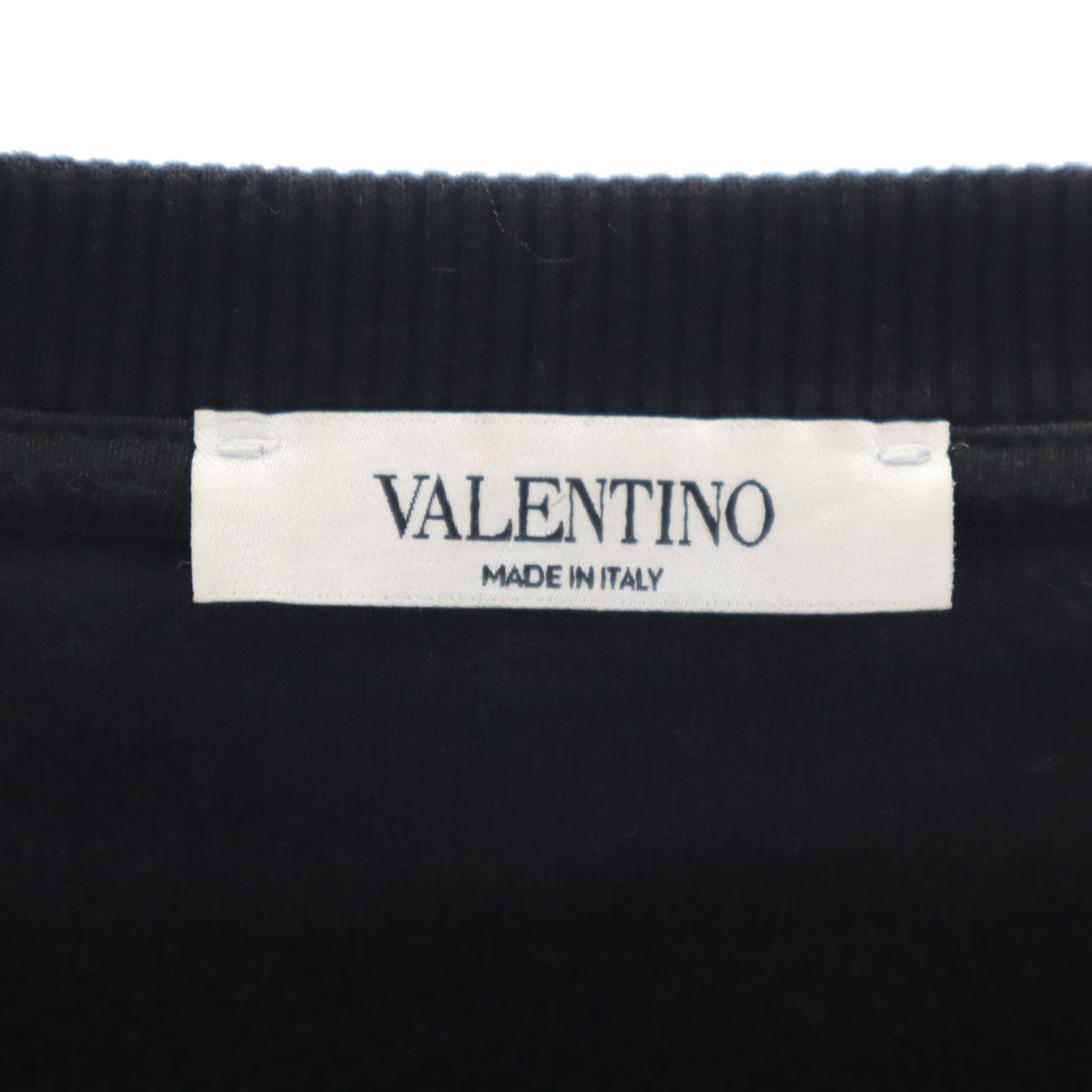 VALENTINO ヴァレンティノ イタリア製 長袖 スウェット トレーナー XL ブラック メンズ