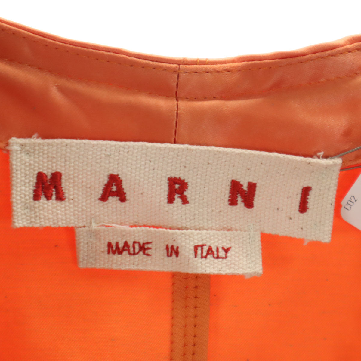 MARNI マルニ イタリア製 ドローストリング サテン ブルゾン 40 オレンジ ジャケット レディース