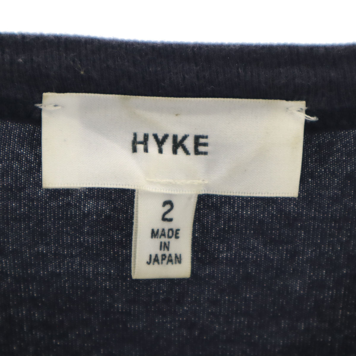 HYKE ハイク 日本製 長袖 ドルマン カットソー 2 ネイビー レディース