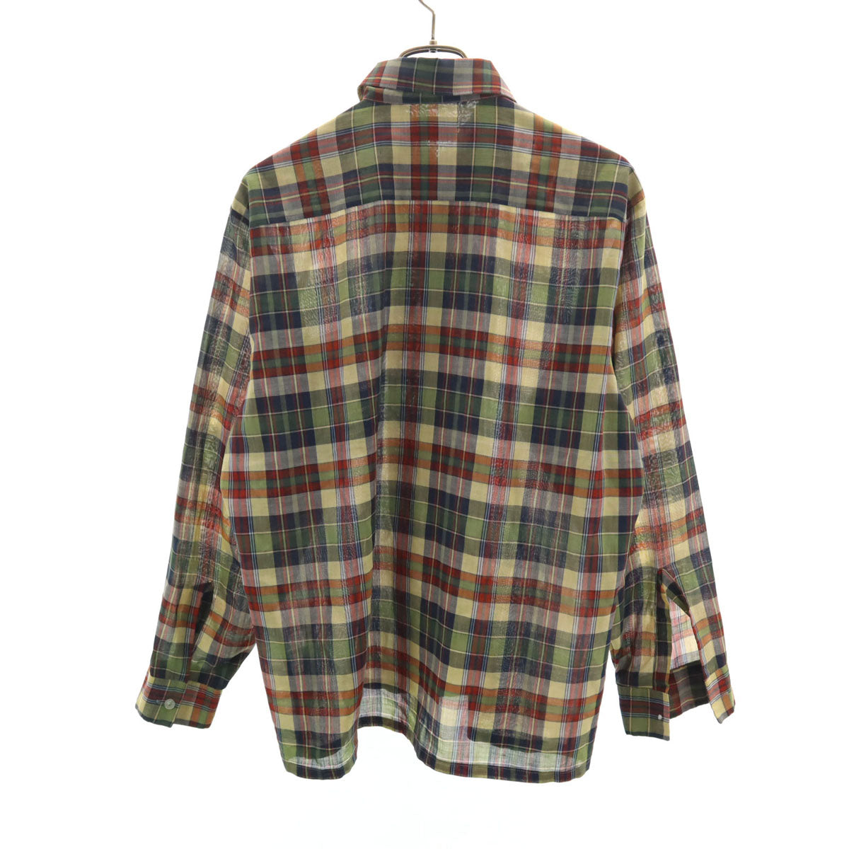 VAN HEUSEN ヴァンヒューゼン 60s 70s ヴィンテージ チェック柄 長袖 ボタンダウンシャツ M イエロー メンズ