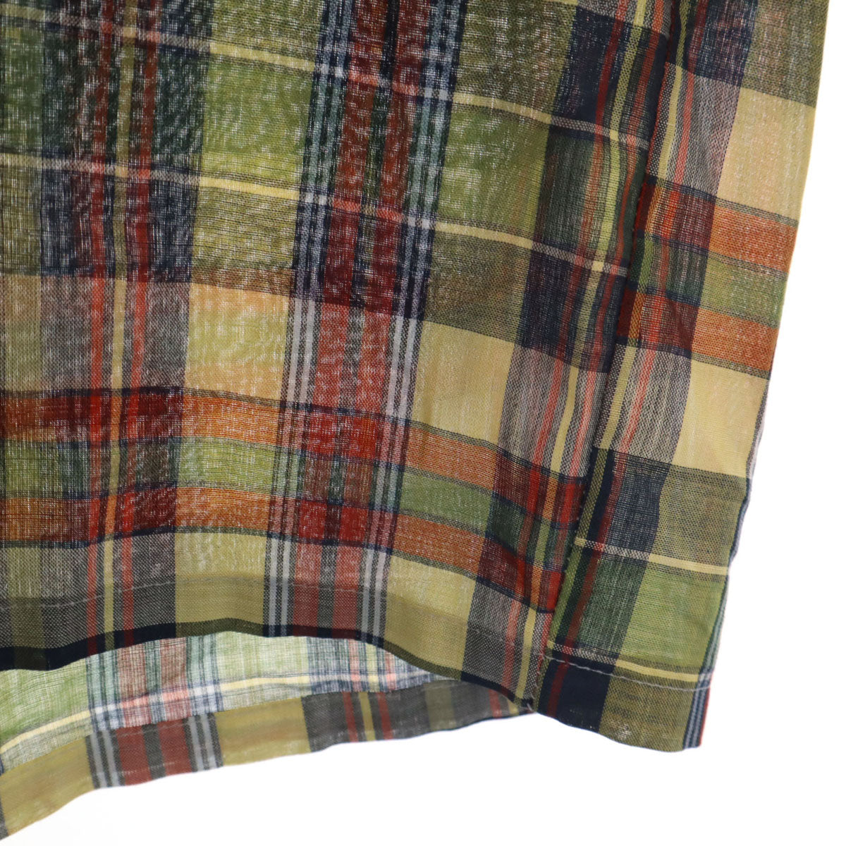 VAN HEUSEN ヴァンヒューゼン 60s 70s ヴィンテージ チェック柄 長袖 ボタンダウンシャツ M イエロー メンズ