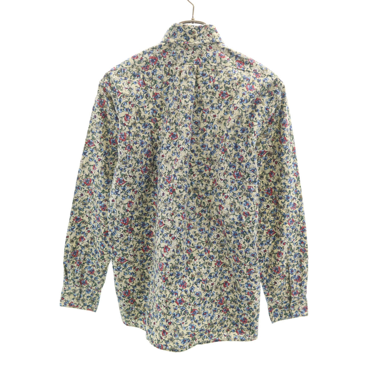 reyn spooner レインスプーナー 90s オールド 花柄 長袖 リバースプリント ボタンダウンシャツ XS 生成り メンズ
