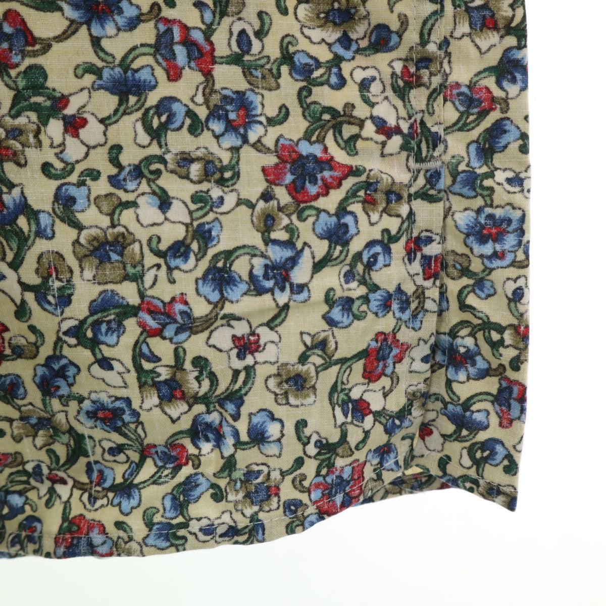 reyn spooner レインスプーナー 90s オールド 花柄 長袖 リバースプリント ボタンダウンシャツ XS 生成り メンズ