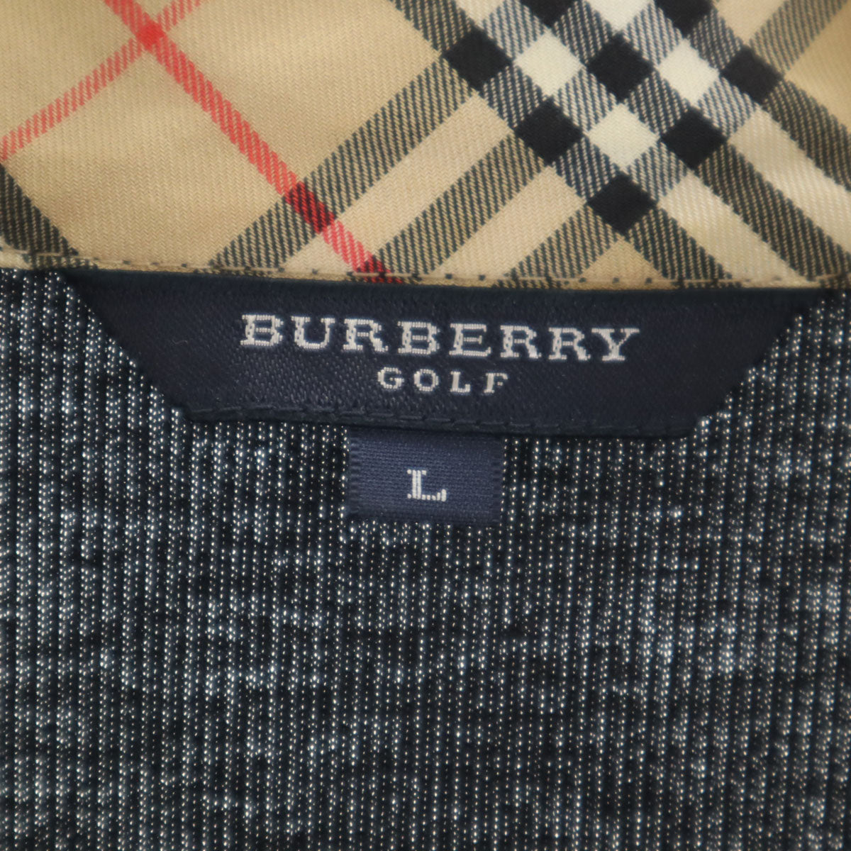 BURBERRY GOLF バーバリーゴルフ 日本製 7分袖 ポロシャツ L ブラック 三陽商会 レディース