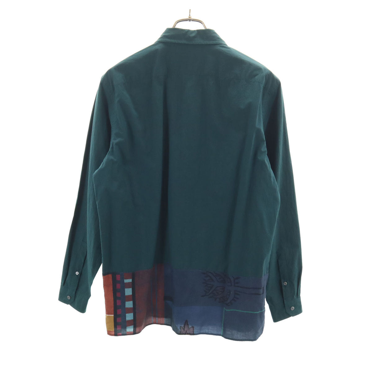 PS Paul Smith ピーエスポールスミス 日本製 長袖 コットンシャツ M 深緑 メンズ