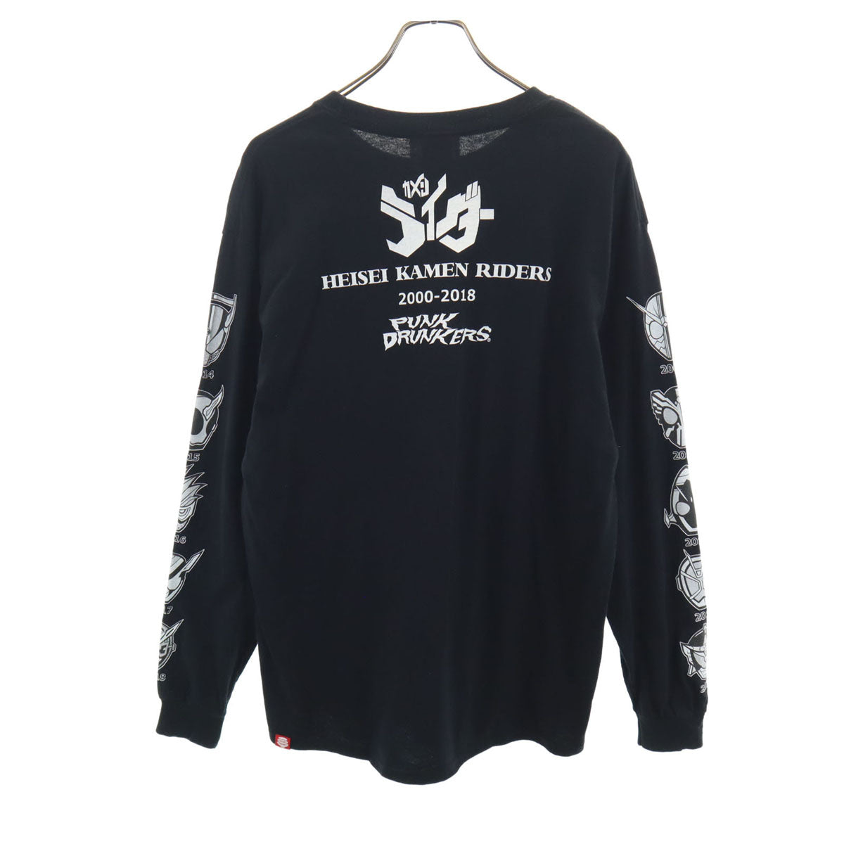 PUNK DRUNKERS パンクドランカーズ 2000-2018 平成仮面ライダー 長袖 Tシャツ L ブラック ロンT メンズ
