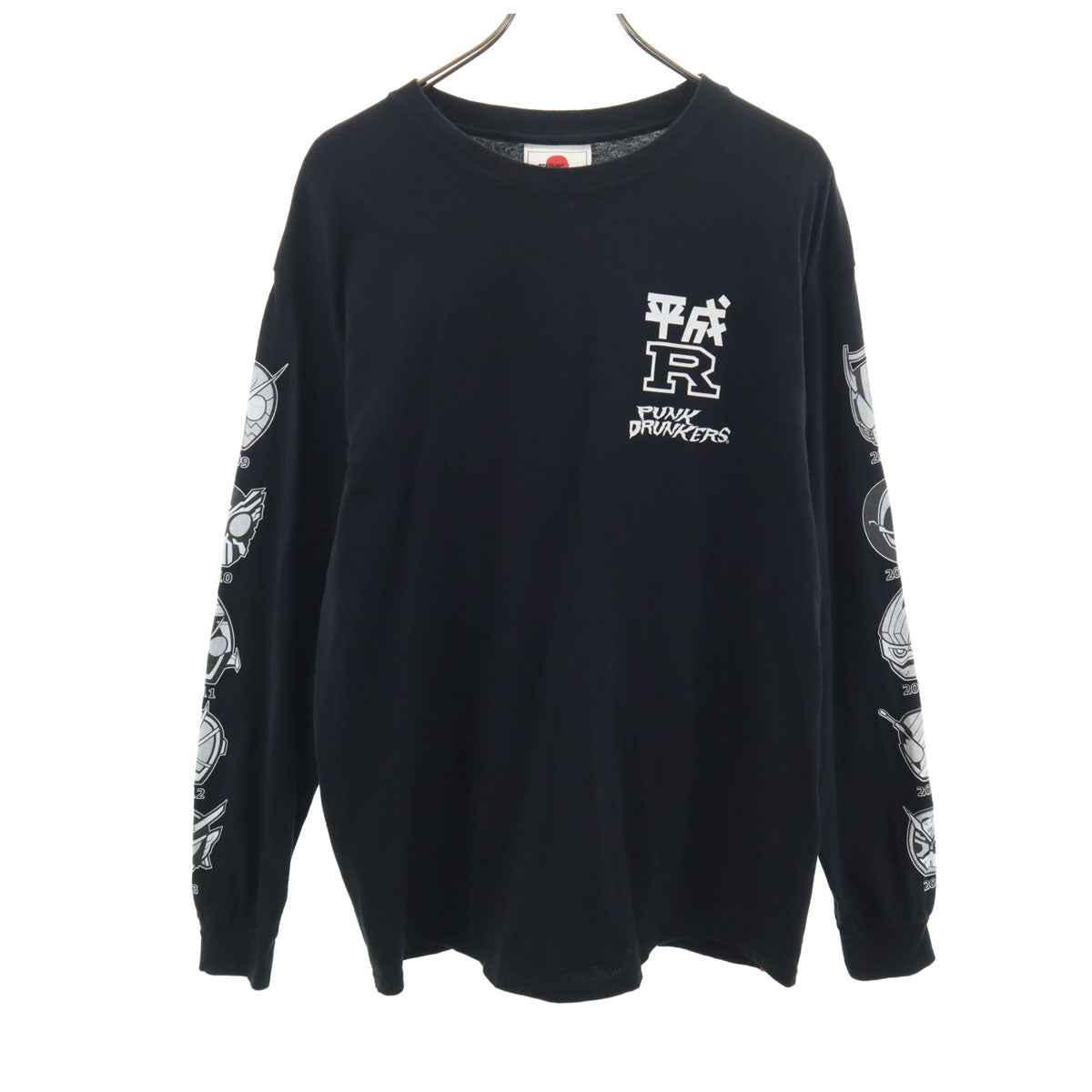 PUNK DRUNKERS パンクドランカーズ 2000-2018 平成仮面ライダー 長袖 Tシャツ L ブラック ロンT メンズ