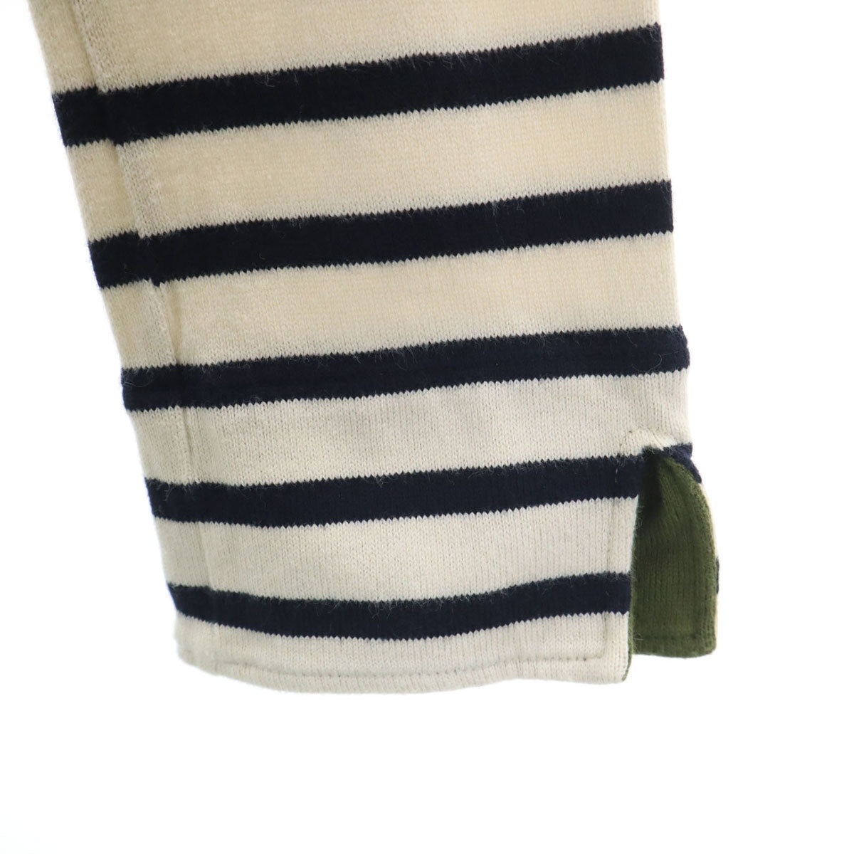 BURBERRY LONDON BLUE LABEL バーバリー ロンドン ブルーレーベル ボーダー柄 長袖 ボートネック カットソー 38 アイボリー 三陽商会 レディース