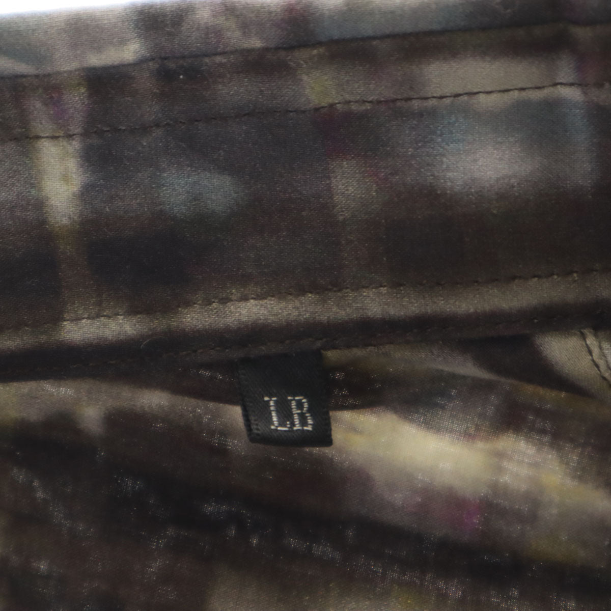LANVIN LA COLLECTION ランバンコレクション 日本製 総柄 長袖 ボタンダウンシャツ LB チャコール メンズ