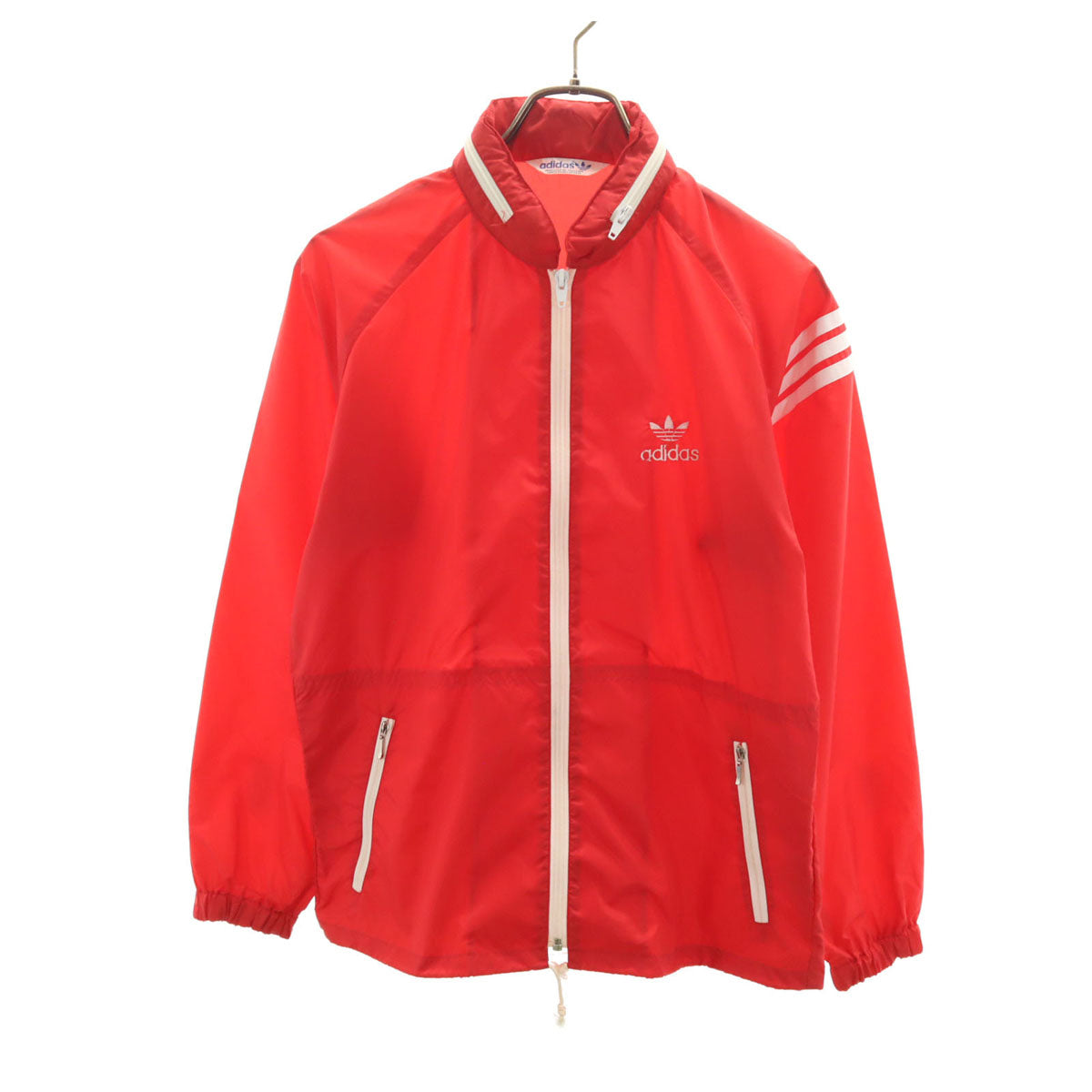 adidas アディダス 70s ヴィンテージ ナイロンジャケット S レッド デサント メンズ