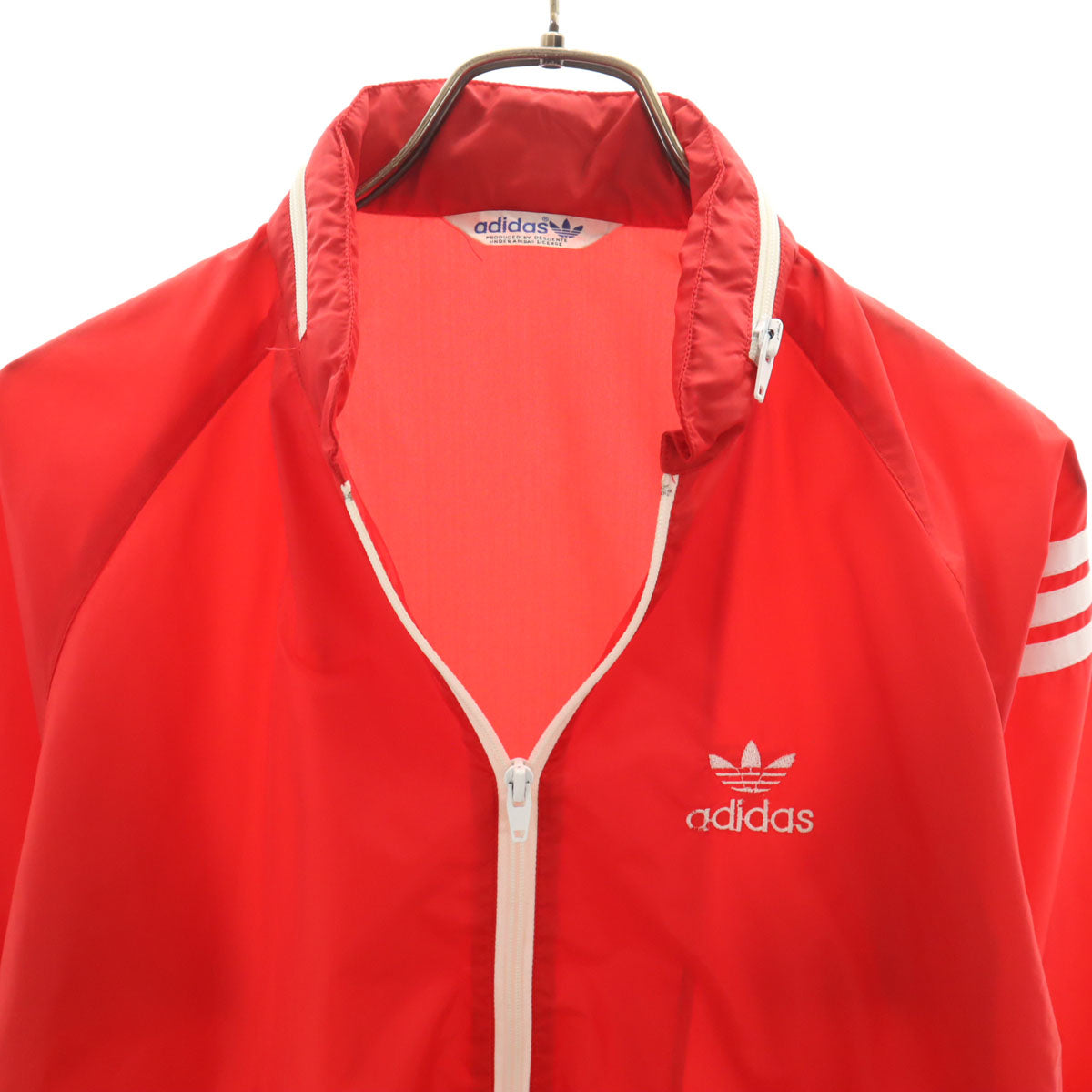 adidas アディダス 70s ヴィンテージ ナイロンジャケット S レッド デサント メンズ