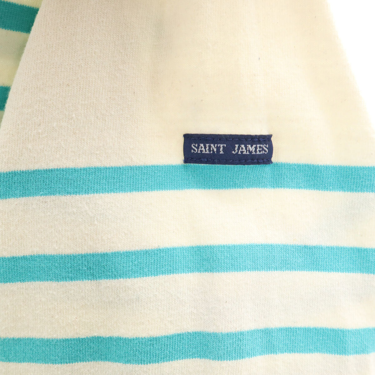 SAINT JAMES セントジェームス フランス製 ボーダー柄 長袖 ボートネック バスクシャツ SM アイボリー レディース