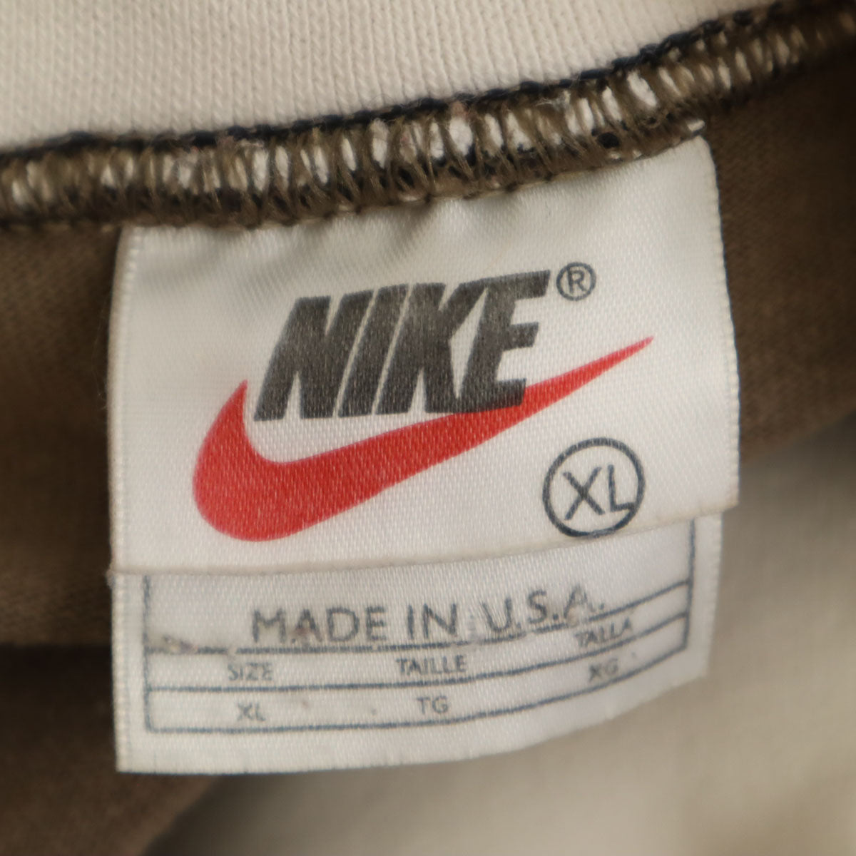 NIKE ナイキ 90s USA製 オールド 長袖 Tシャツ XL ブラウン ロンT メンズ