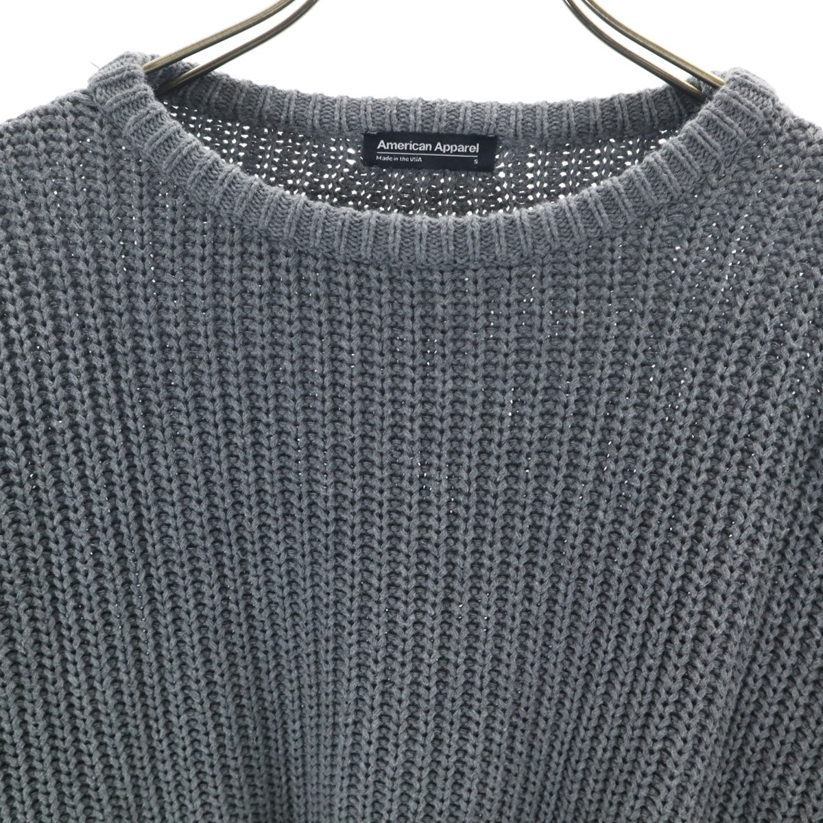 American Apparel アメリカンアパレル 長袖 セーター S グレー ニット メンズ