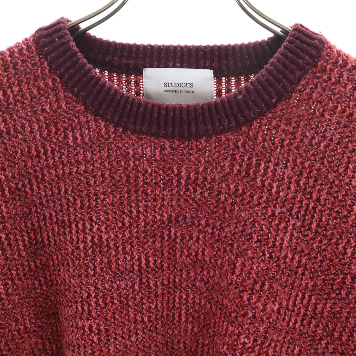 STUDIOUS ステュディオス 長袖 アクリル セーター 1 パープル系 ニット メンズ