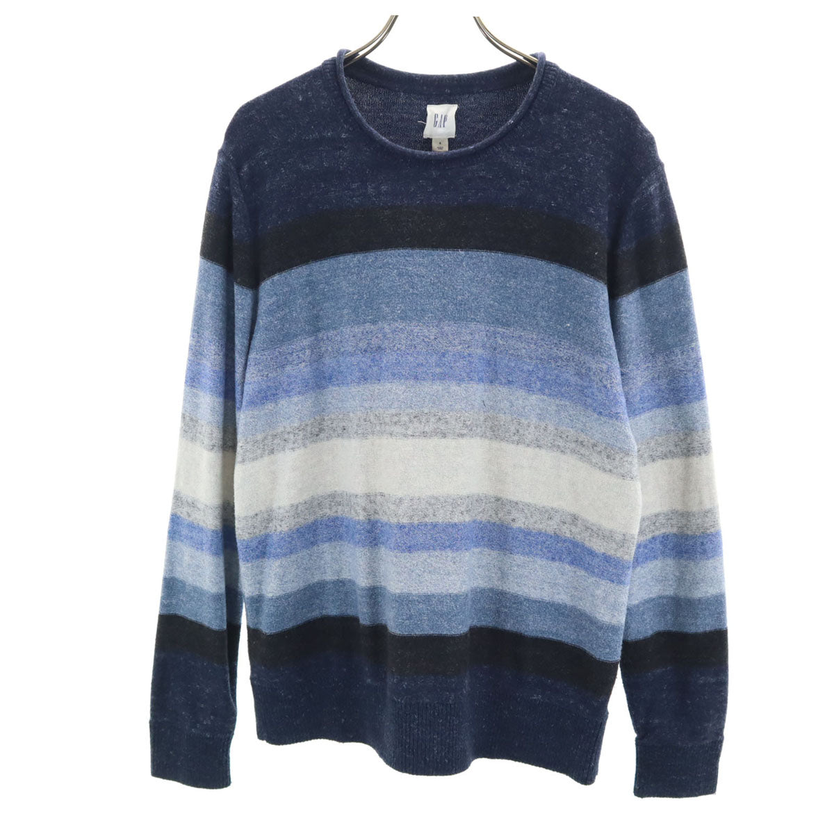 GAP ギャップ ボーダー柄 長袖 セーター S ネイビー系 ニット メンズ