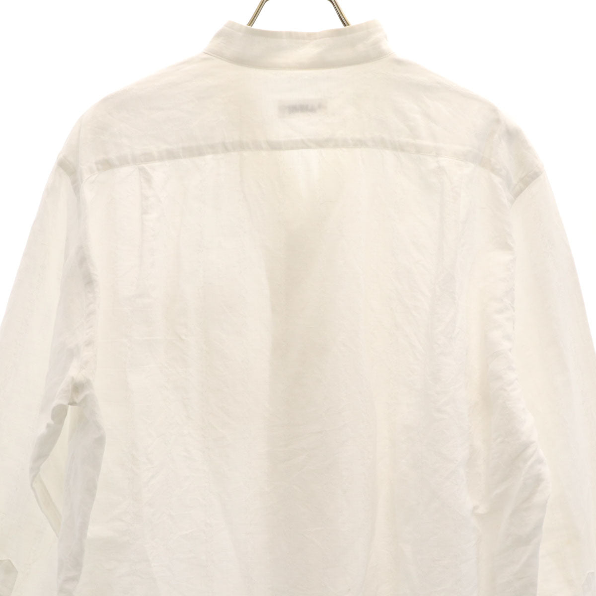LANVIN LA COLLECTION ランバンコレクション 日本製 リネンブレンド 長袖 オープンカラーシャツ L ホワイト メンズ