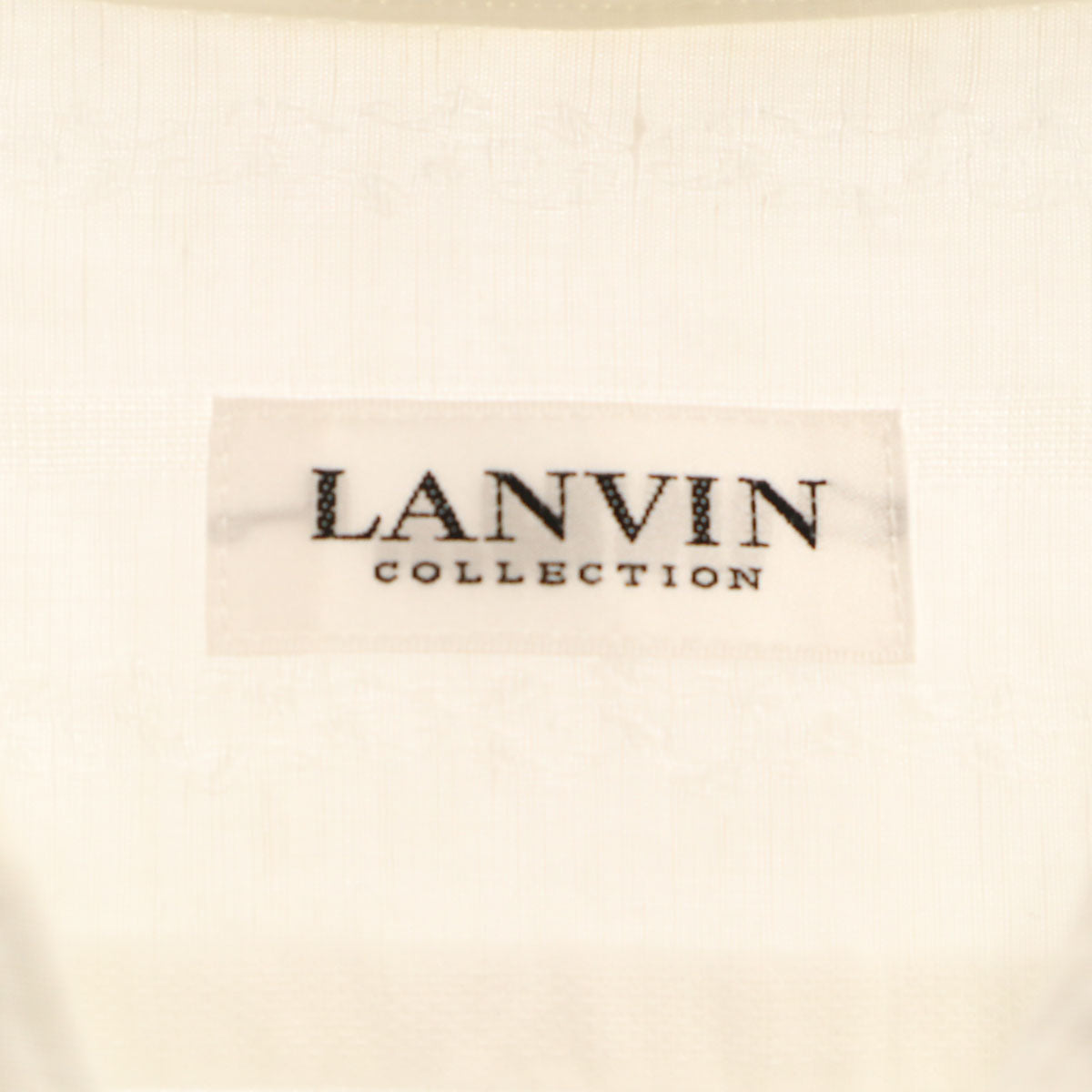 LANVIN LA COLLECTION ランバンコレクション 日本製 リネンブレンド 長袖 オープンカラーシャツ L ホワイト メンズ