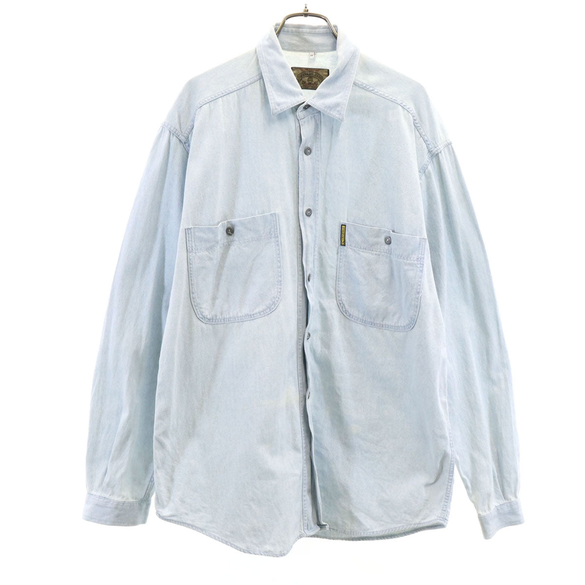 ARMANI JEANS アルマーニジーンズ 90s イタリア製 オールド 長袖 デニムシャツ S ブルー系 メンズ
