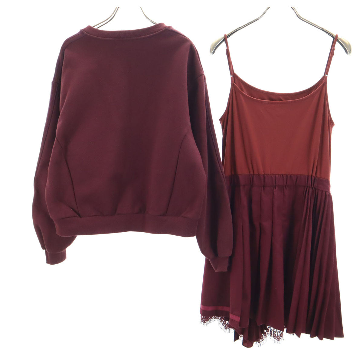 SNIDEL スナイデル 長袖 スウェットドッキング ワンピース 0 パープル系 レディース