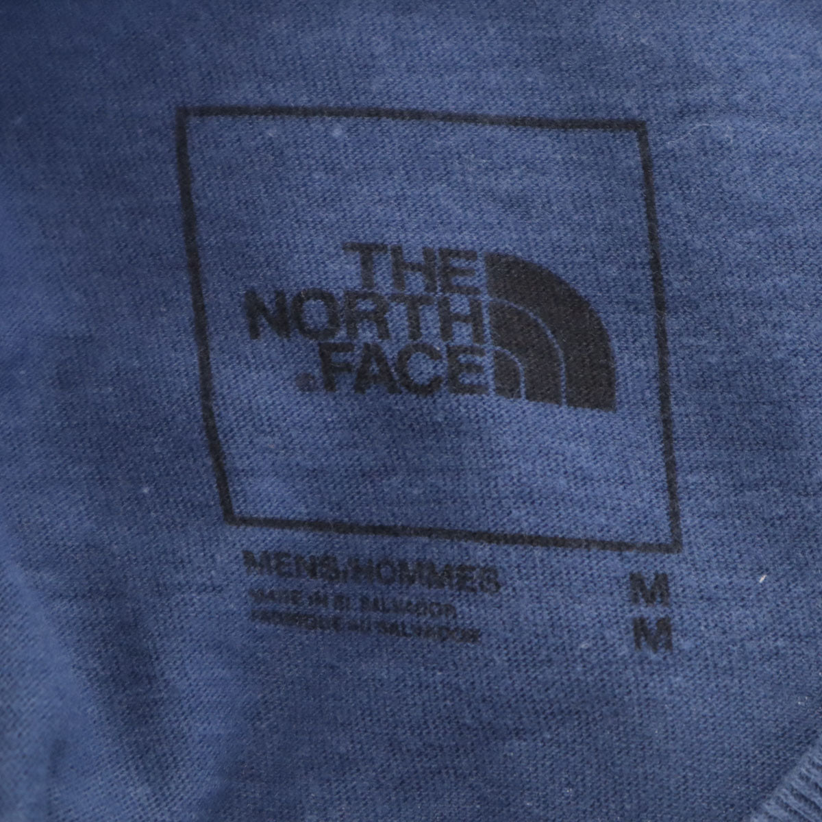 THE NORTH FACE ノースフェイス バックプリント 長袖 Tシャツ M ネイビー AXEV388 アウトドア ロンT メンズ