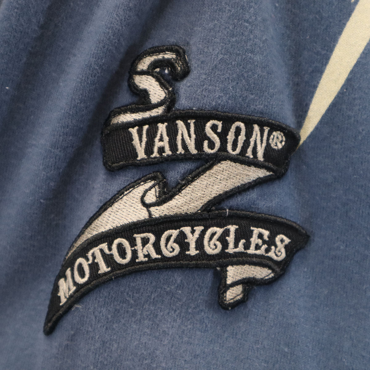 VANSON バンソン 長袖 Tシャツ M ネイビー ドクロ ロンT メンズ