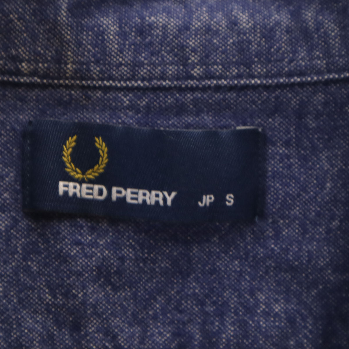FRED PERRY フレッドペリー 花柄 長袖 ボタンダウンシャツ S インディゴ メンズ