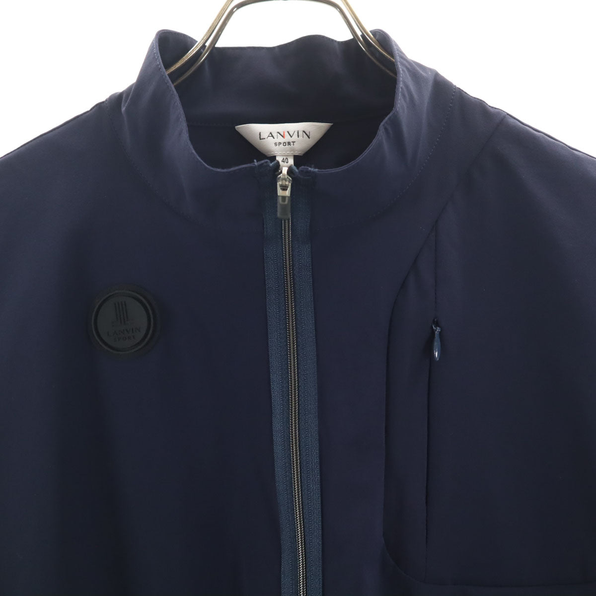 美品 LANVIN SPORT ランバンスポール ゴルフ ベスト 40 ネイビー メンズ